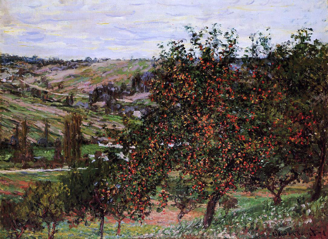 Claude Oscar Monet Apple Trees near Vetheuil - Canvas Print