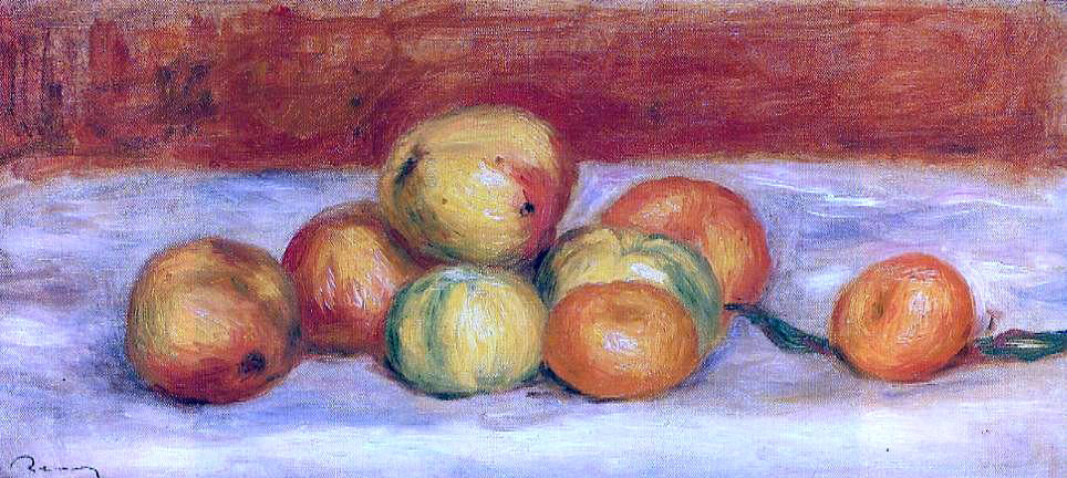 Pierre Auguste Renoir Apples and Manderines - Canvas Print