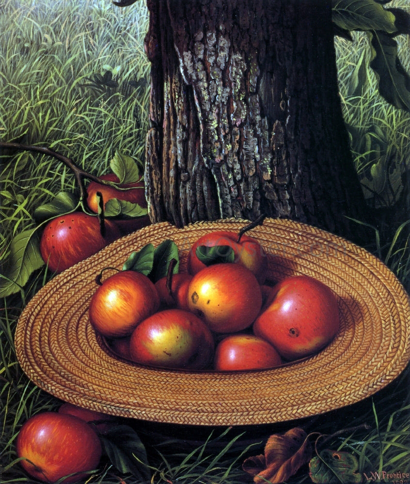 Levi Wells Prentice Apples, Hat and Tree (also known as Straw Hat with Apples) - Canvas Print