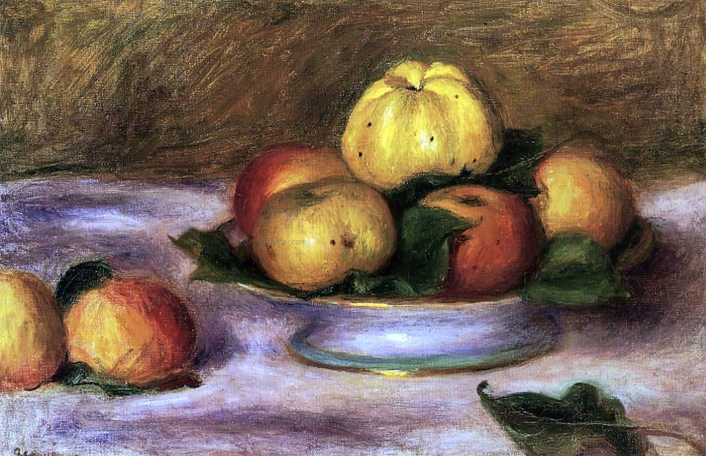 Pierre Auguste Renoir Apples on a Plate - Canvas Print