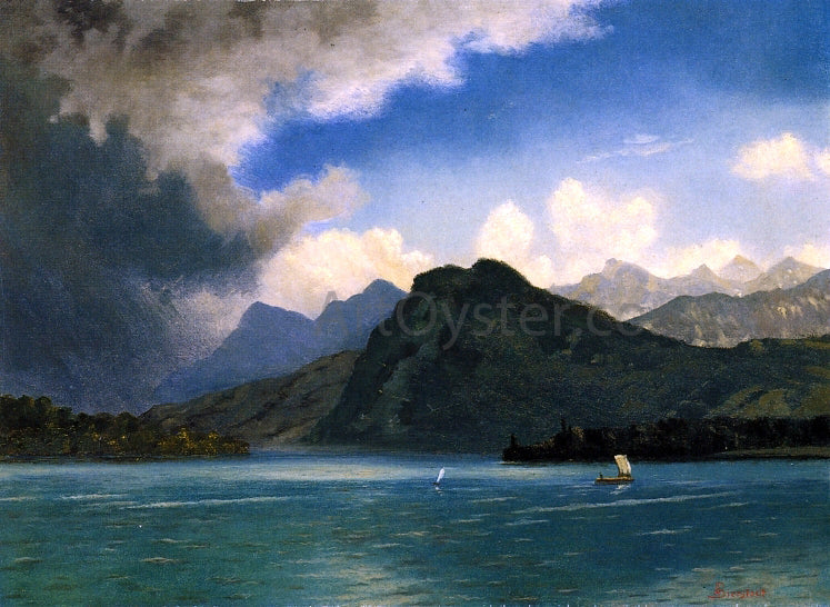Albert Bierstadt Approaching Storm - Canvas Print