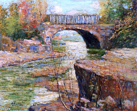 Ernest Lawson An Aqueduct at Little Falls, New Jersey - Canvas Print