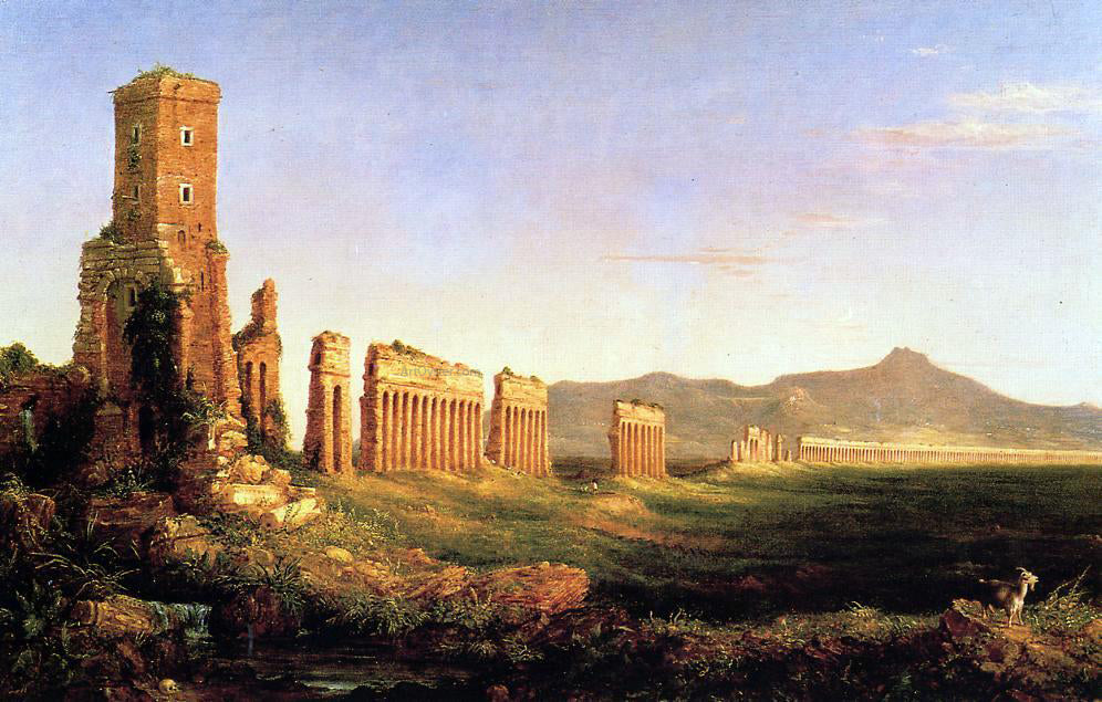 Thomas Cole Aqueduct near Rome - Canvas Print