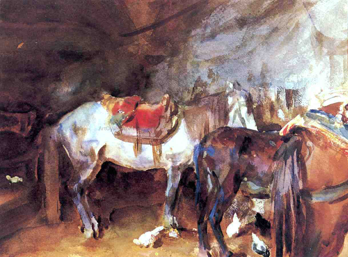 John Singer Sargent Arab Stable - Canvas Print