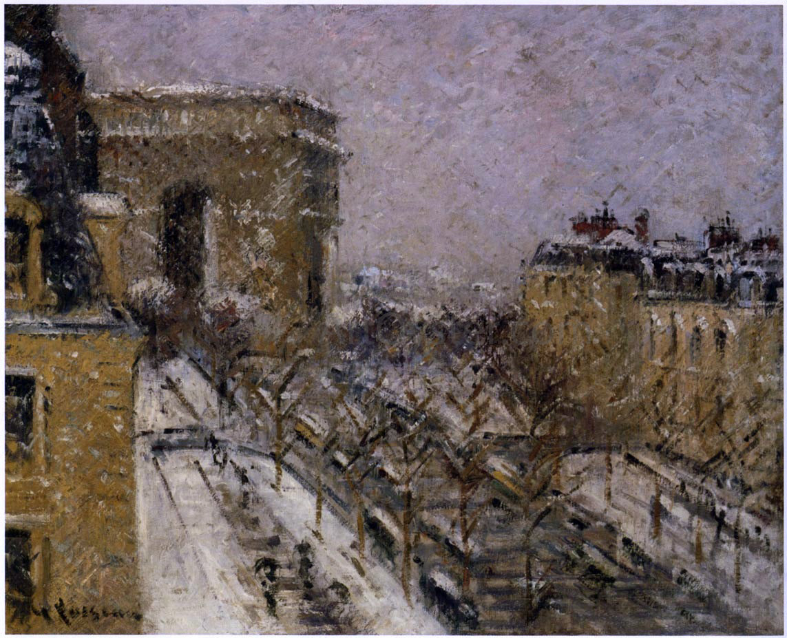 Gustave Loiseau Arc de Triomphe in the Snow - Canvas Print