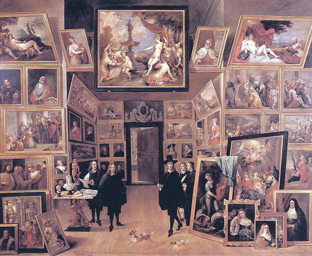The Younger David Teniers Archduke Leopold Wilhelm in his Gallery - Canvas Print