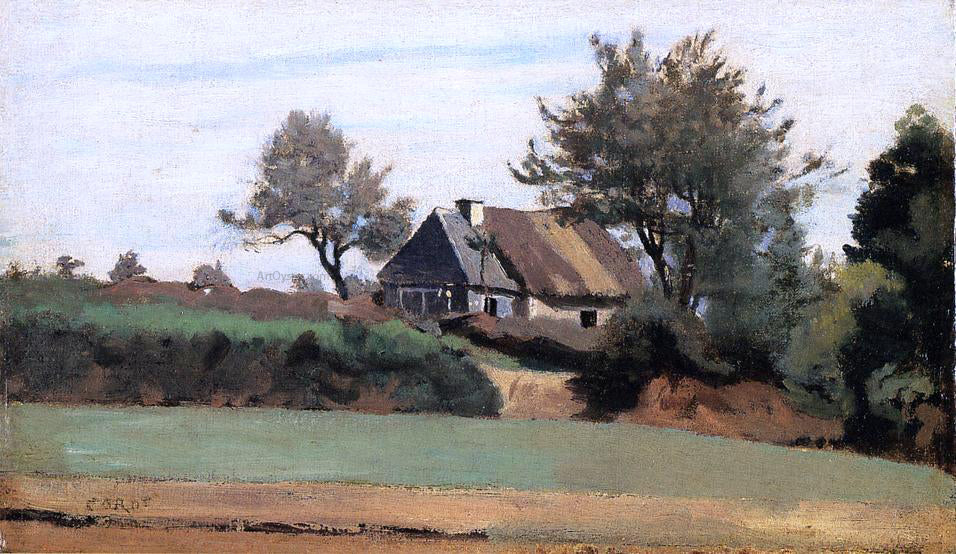 Jean-Baptiste-Camille Corot Archicourt, Near Arras - Canvas Print