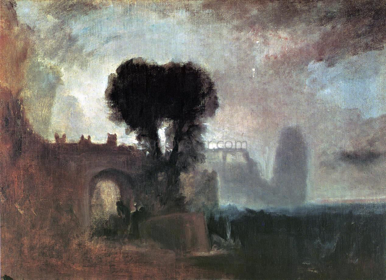 Joseph William Turner Archway with Trees by the Sea - Canvas Print