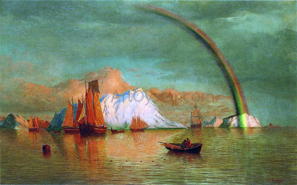 William Bradford Arctic Sunset with Rainbow - Canvas Print