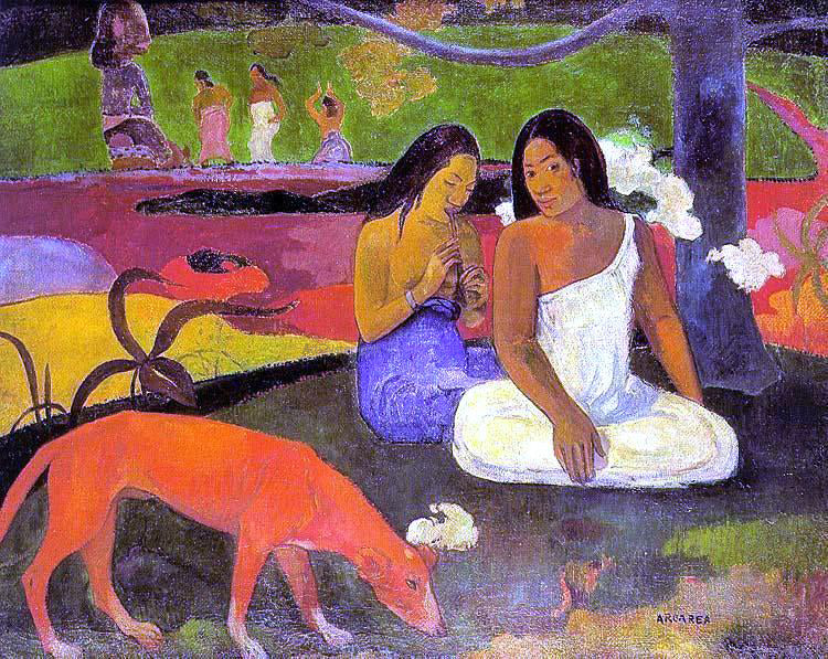 Paul Gauguin Arearea (also known as Joyousness) - Canvas Print