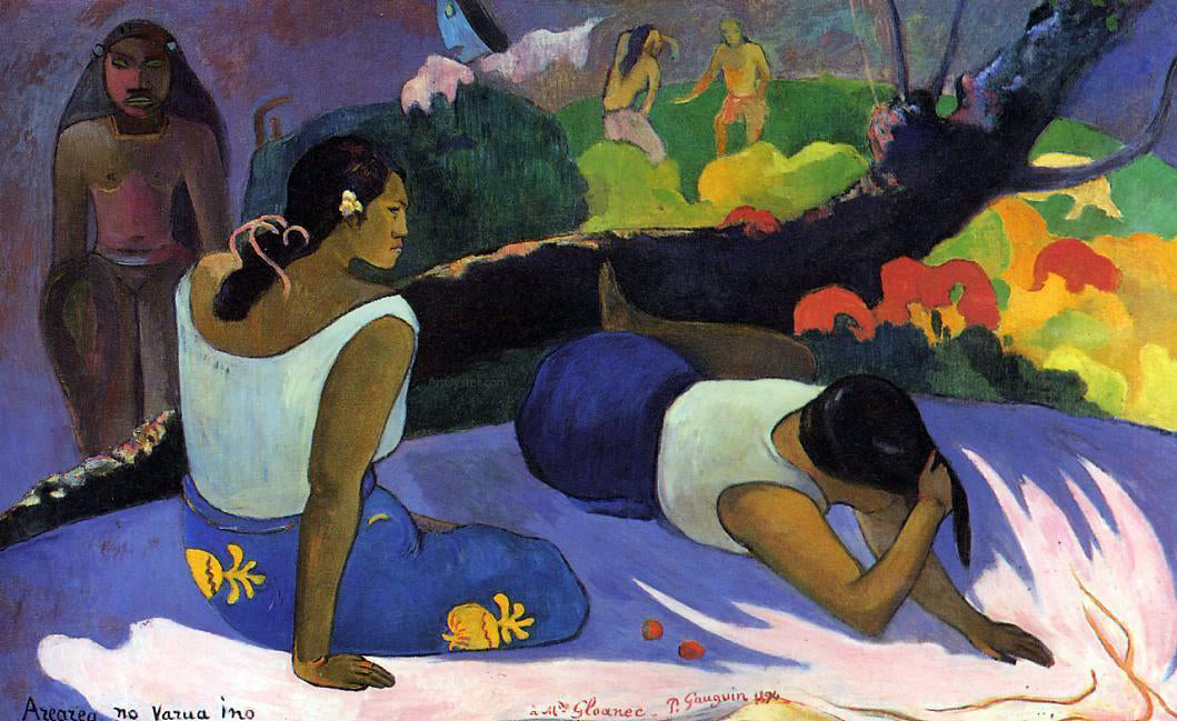 Paul Gauguin Arearea no varua ino - Canvas Print