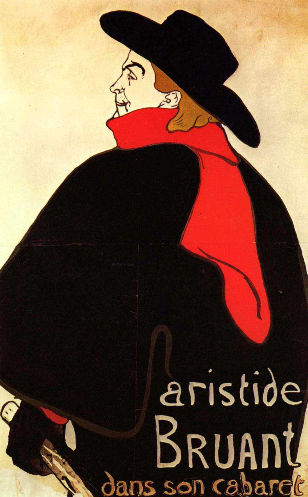 Henri De Toulouse-Lautrec Aristide Bruant in his Cabaret - Canvas Print