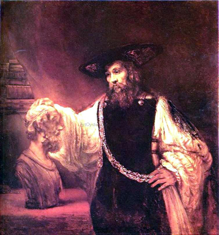 Rembrandt Van Rijn Aristotle with Bust of Homer - Canvas Print
