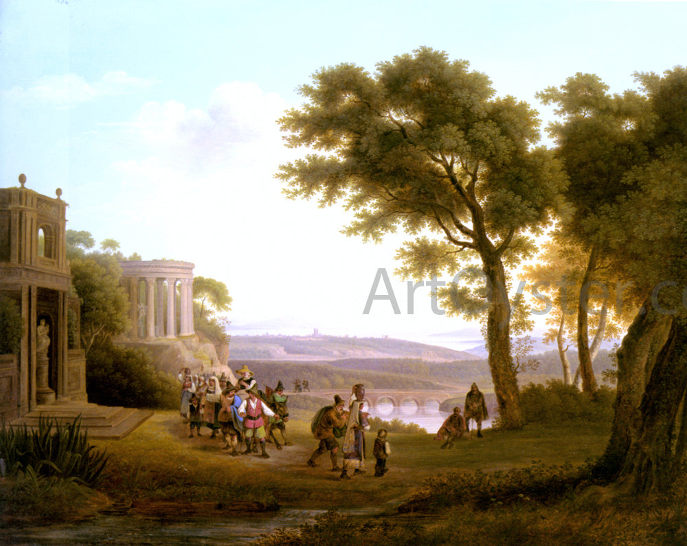 Joseph Rebell Arkadische Landschaft - Canvas Print