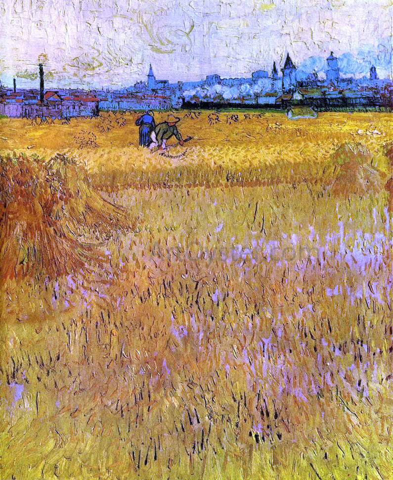Vincent Van Gogh Arles: View from the Wheat Fields - Canvas Print
