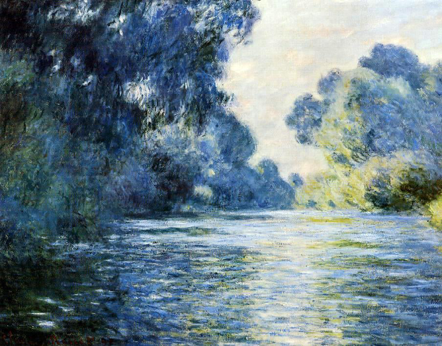 Claude Oscar Monet Arm of the Seine at Giverny - Canvas Print