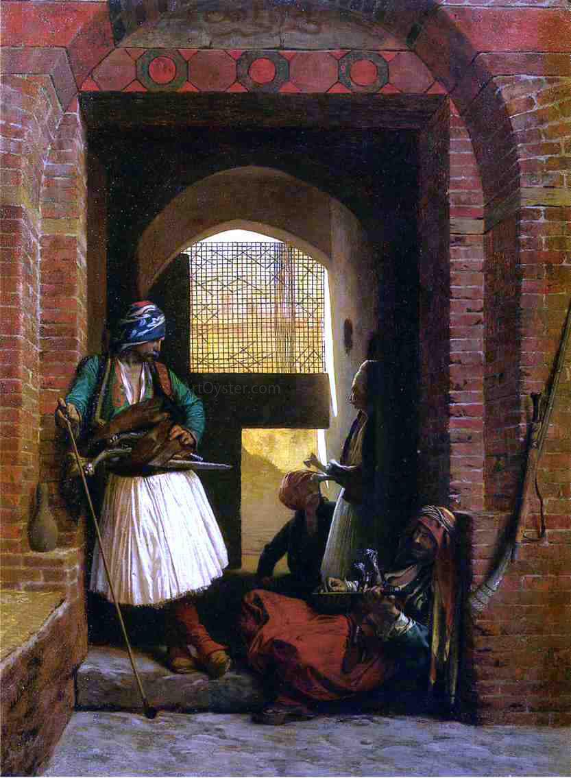 Jean-Leon Gerome Arnaut Guards in Cairo - Canvas Print