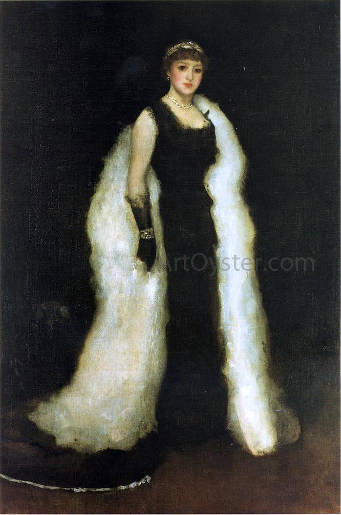 James McNeill Whistler Arrangement in Black, No.5: Lady Meux - Canvas Print