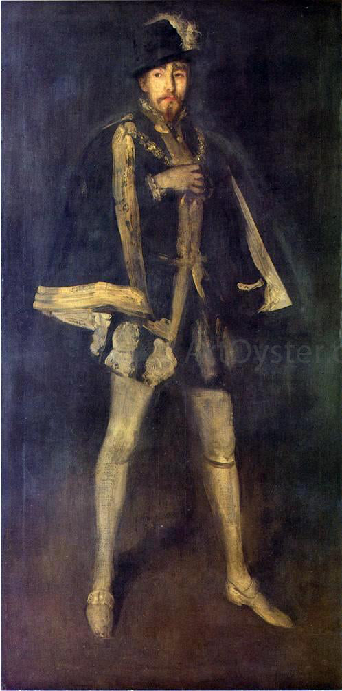 James McNeill Whistler Arrangement in Black, No. 3: Sir Henry Irving as Philip II of Spain - Canvas Print