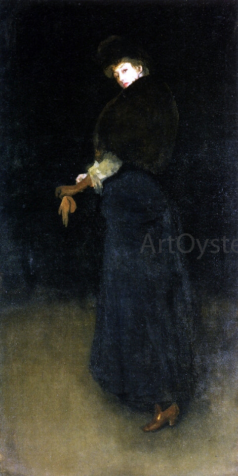 James McNeill Whistler Arrangement in Black: The Lady in the Yellow Buskin (also known as Lady Archibald Campbell) - Canvas Print
