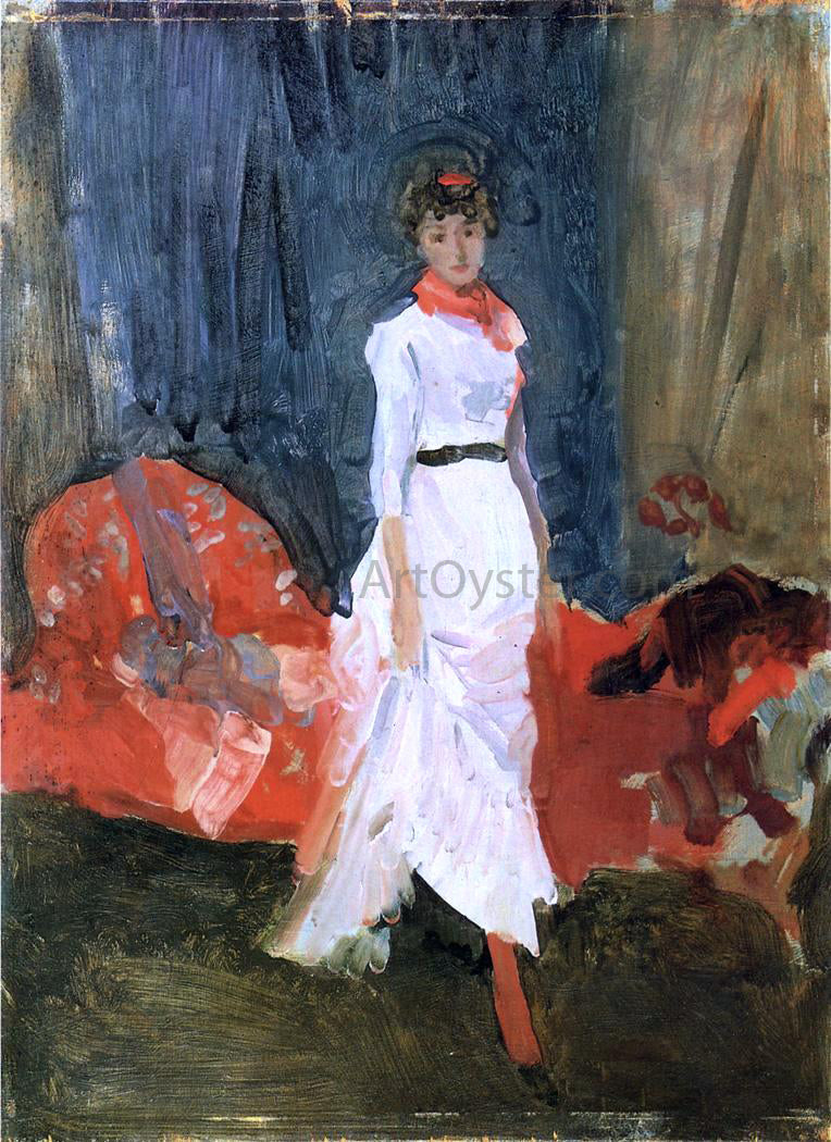 James McNeill Whistler Arrangement in Pink, Red and Purple - Canvas Print