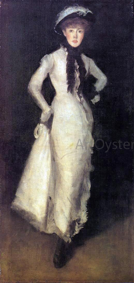 James McNeill Whistler Arrangement in White and Black - Canvas Print