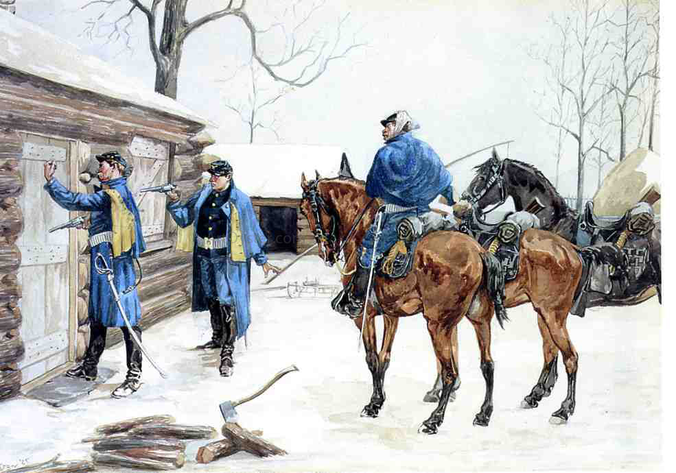Frederic Remington Arresting the Deserter - Canvas Print