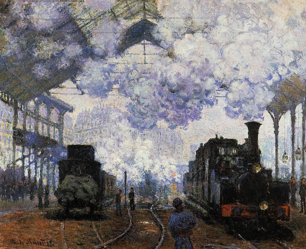 Claude Oscar Monet Arrival at Saint-Lazare Station - Canvas Print