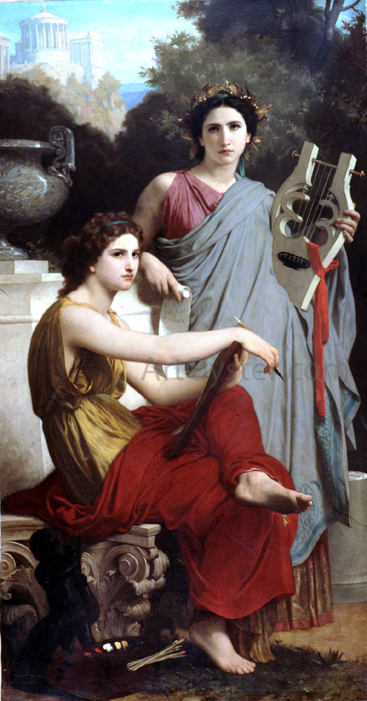 William Adolphe Bouguereau Art et Littarature (also known as Art and Literature) - Canvas Print