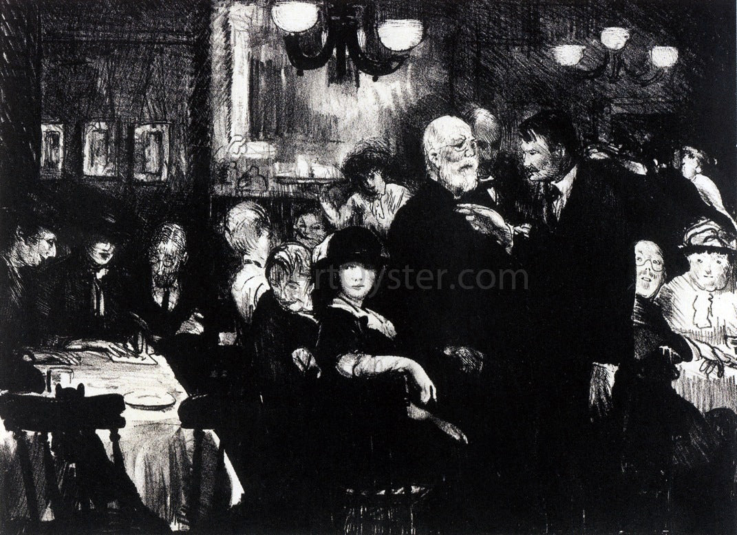 George Wesley Bellows Artists' Evening - Canvas Print