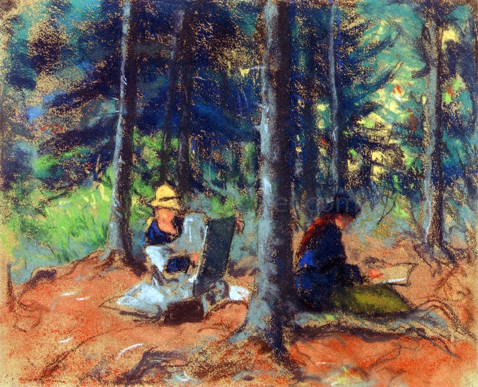 Robert Henri Artists in the Woods - Canvas Print