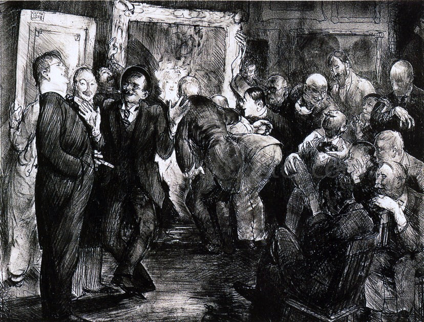 George Wesley Bellows Artist's Judging Works of Art - Canvas Print