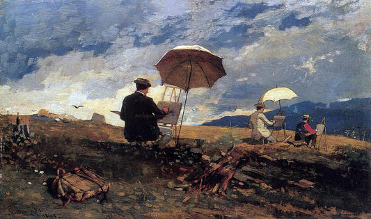 Winslow Homer Artists Sketching in the White Mountains - Canvas Print