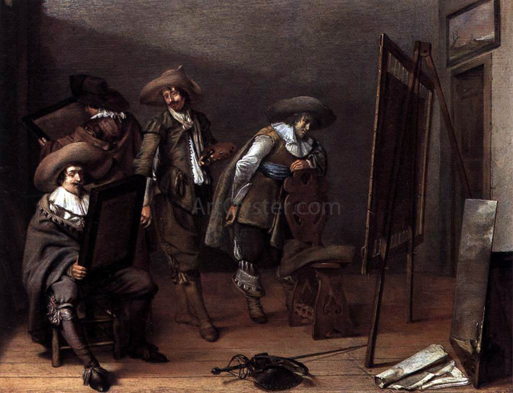 Pieter Codde Art-lovers in a Painter's Studio - Canvas Print