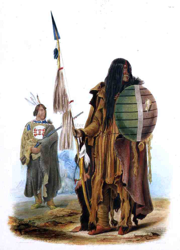 Karl Bodmer Assiniboin Indians - Canvas Print