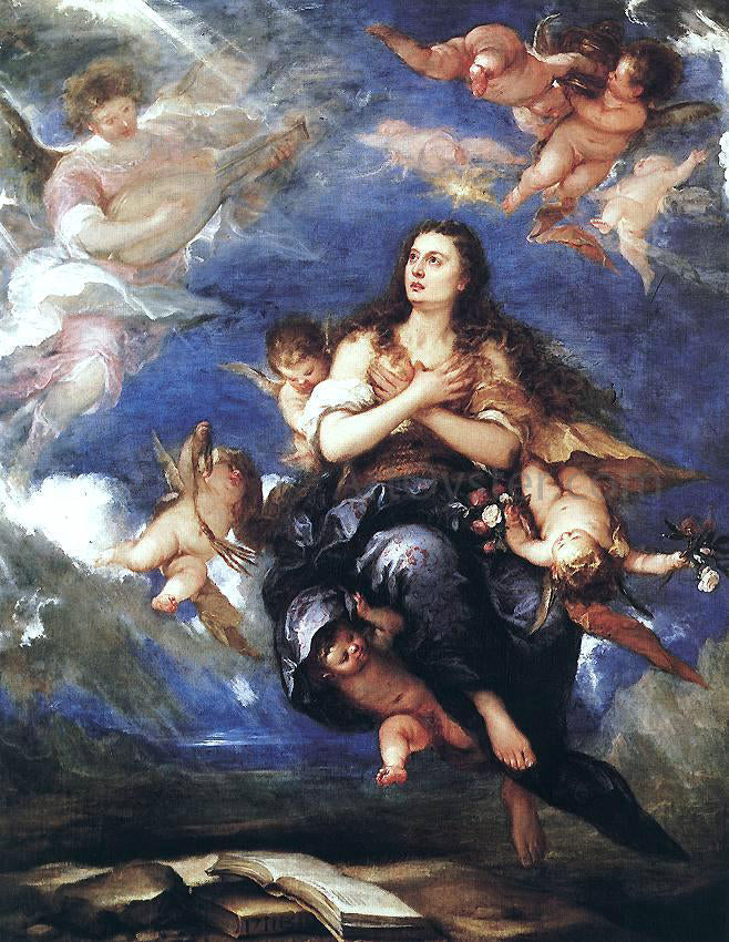 Jose Antolinez Assumption of Mary Magdalene - Canvas Print