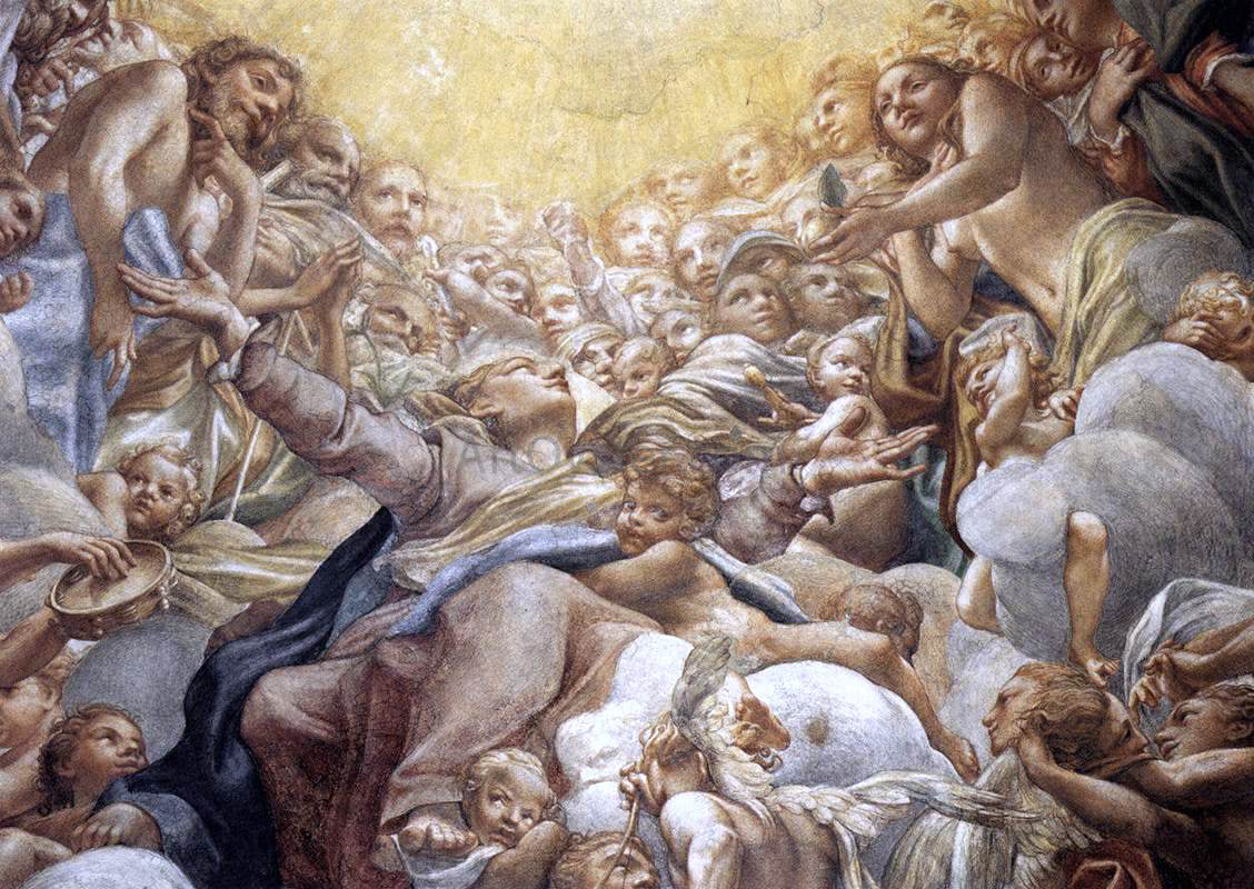 Correggio Assumption of the Virgin (detail) - Canvas Print