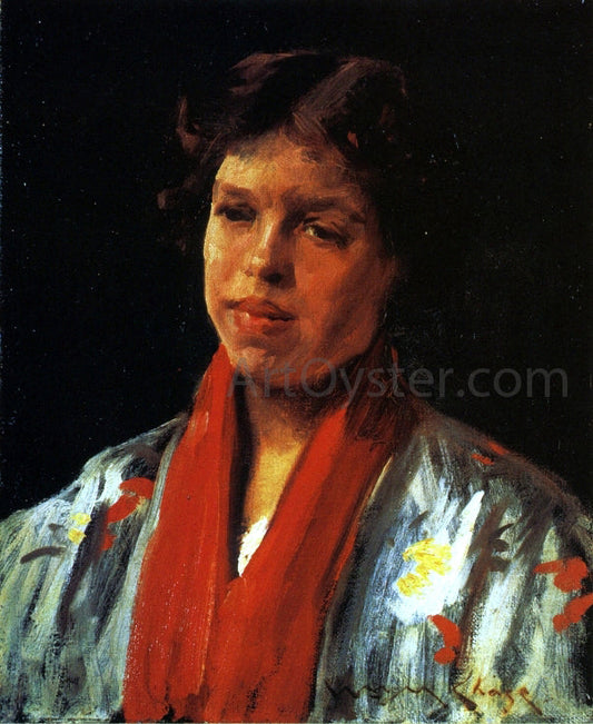 William Merritt Chase Assyrian Girl - Canvas Print