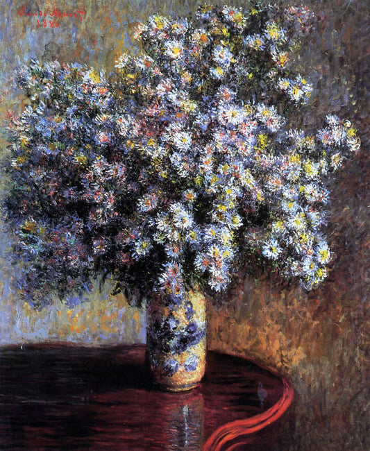 Claude Oscar Monet Asters - Canvas Print