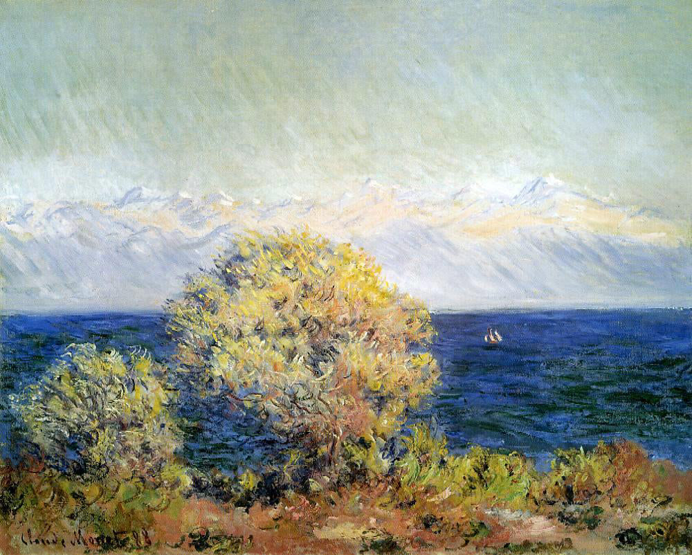 Claude Oscar Monet At Cap d'Antibes, Mistral Wind - Canvas Print