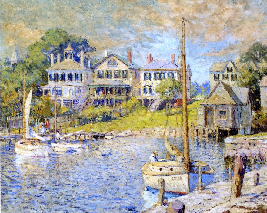 Colin Campbell Cooper At Edgartown, Martha's Vinyard - Canvas Print