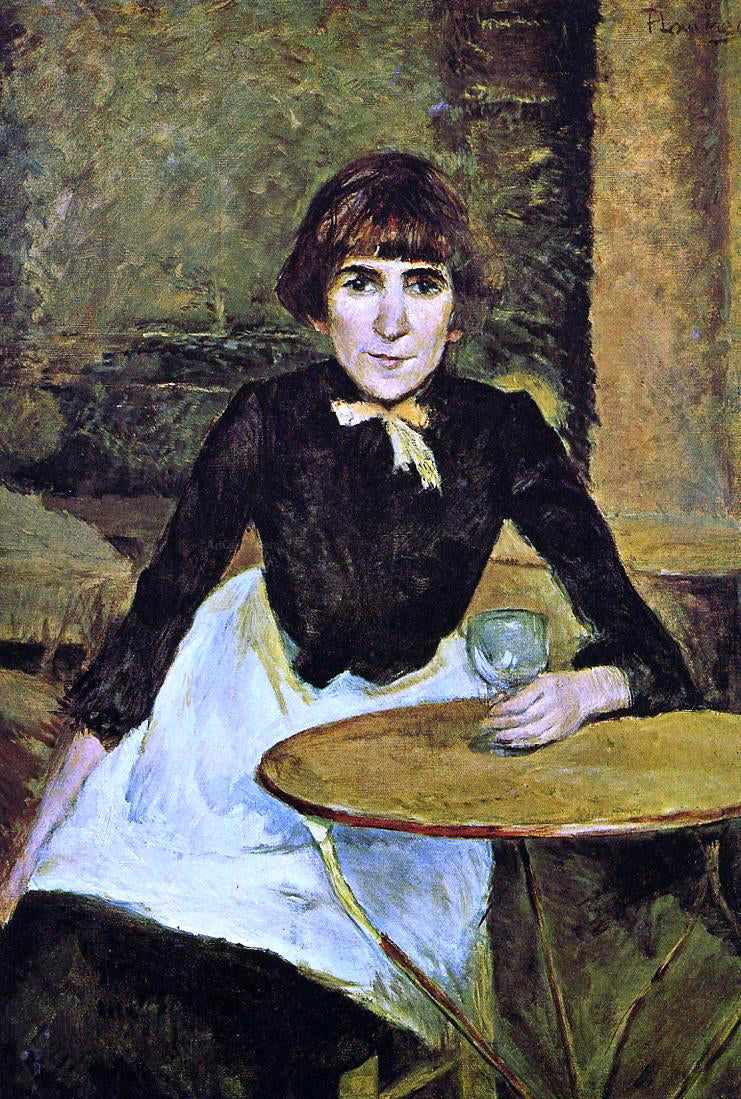 Henri De Toulouse-Lautrec At La Bastille (also known as Portrait of Jeanne Wenz) - Canvas Print
