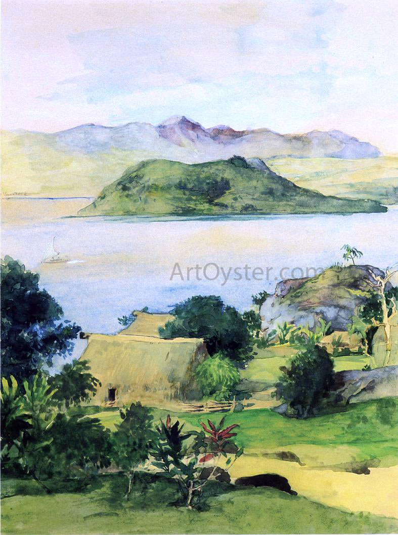John La Farge At Naiserelangi from Ratu Jonii Mandraiwiwi's "Yavu," July 14th, 1891 - Canvas Print