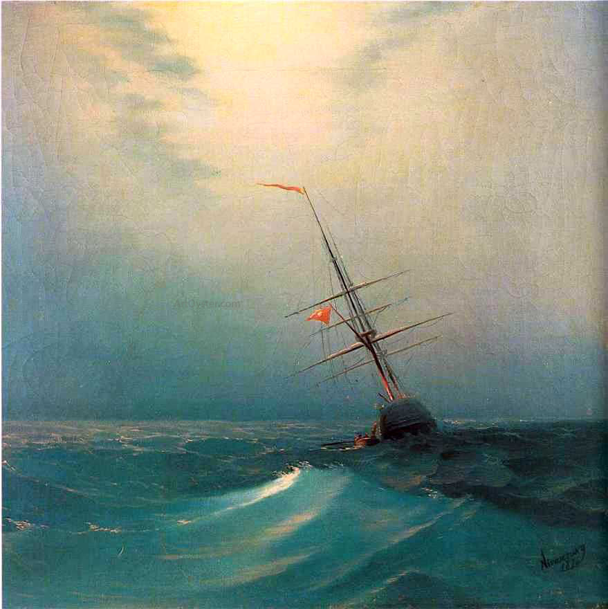 Ivan Constantinovich Aivazovsky At Night, Blue Wave - Canvas Print