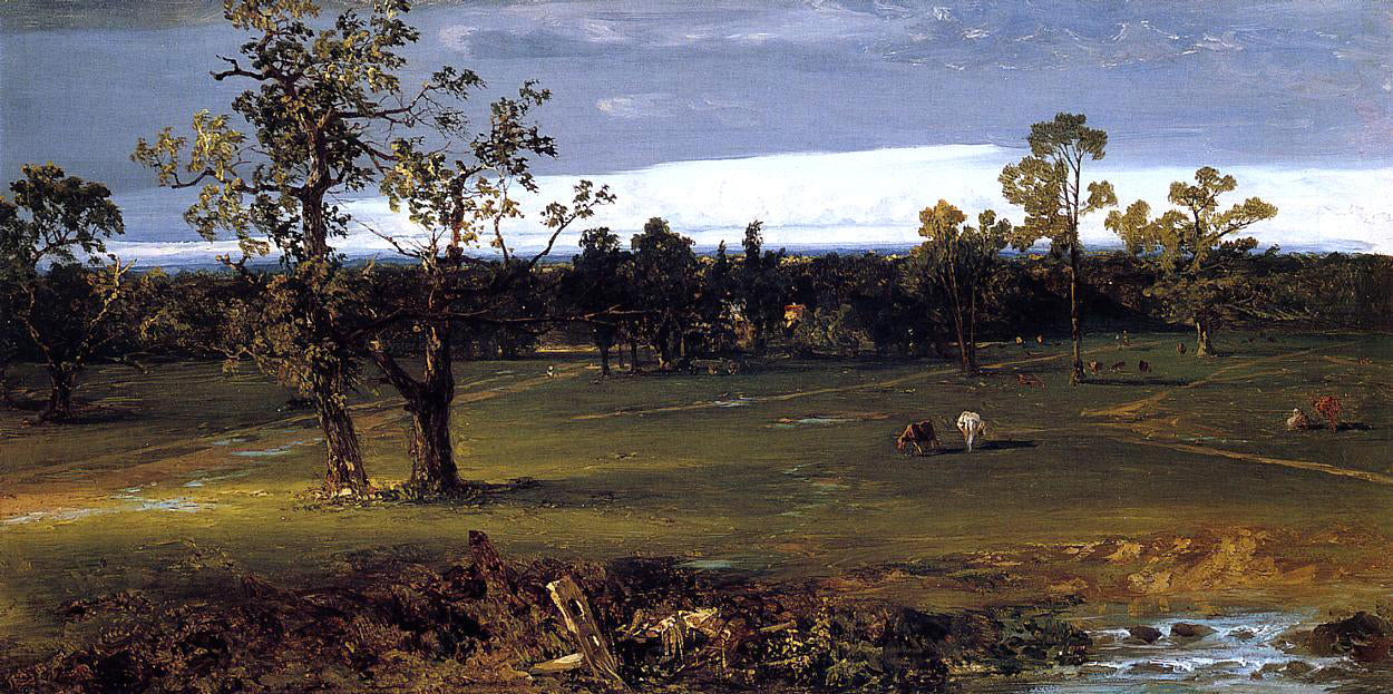 John Frederick Kensett At Pasture - Canvas Print