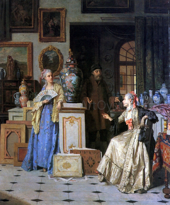 Jean Carolus At the Antiquarian's - Canvas Print