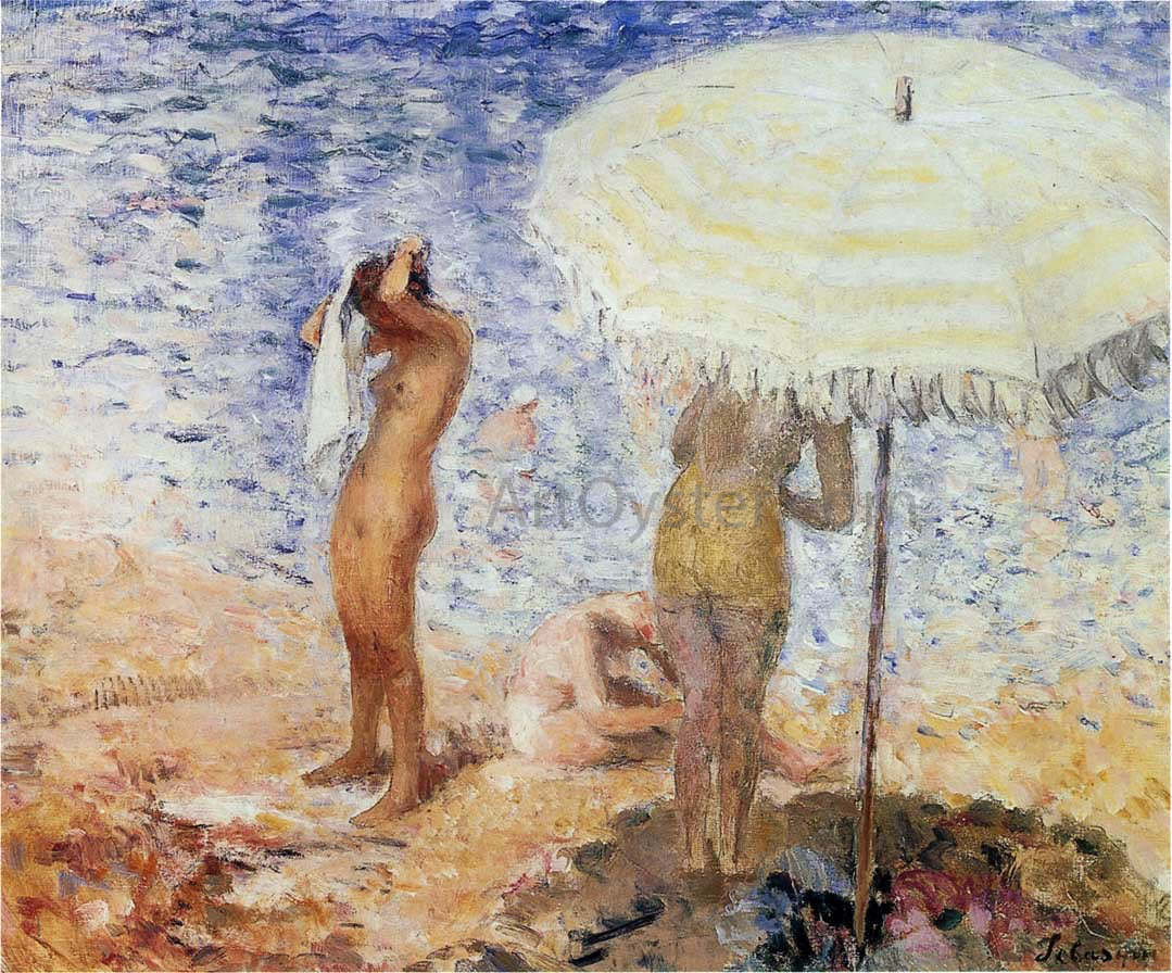 Henri Lebasque At the Beach - Canvas Print