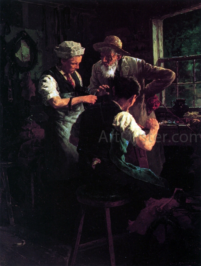 Louis C Moeller At the Blacksmith's - Canvas Print