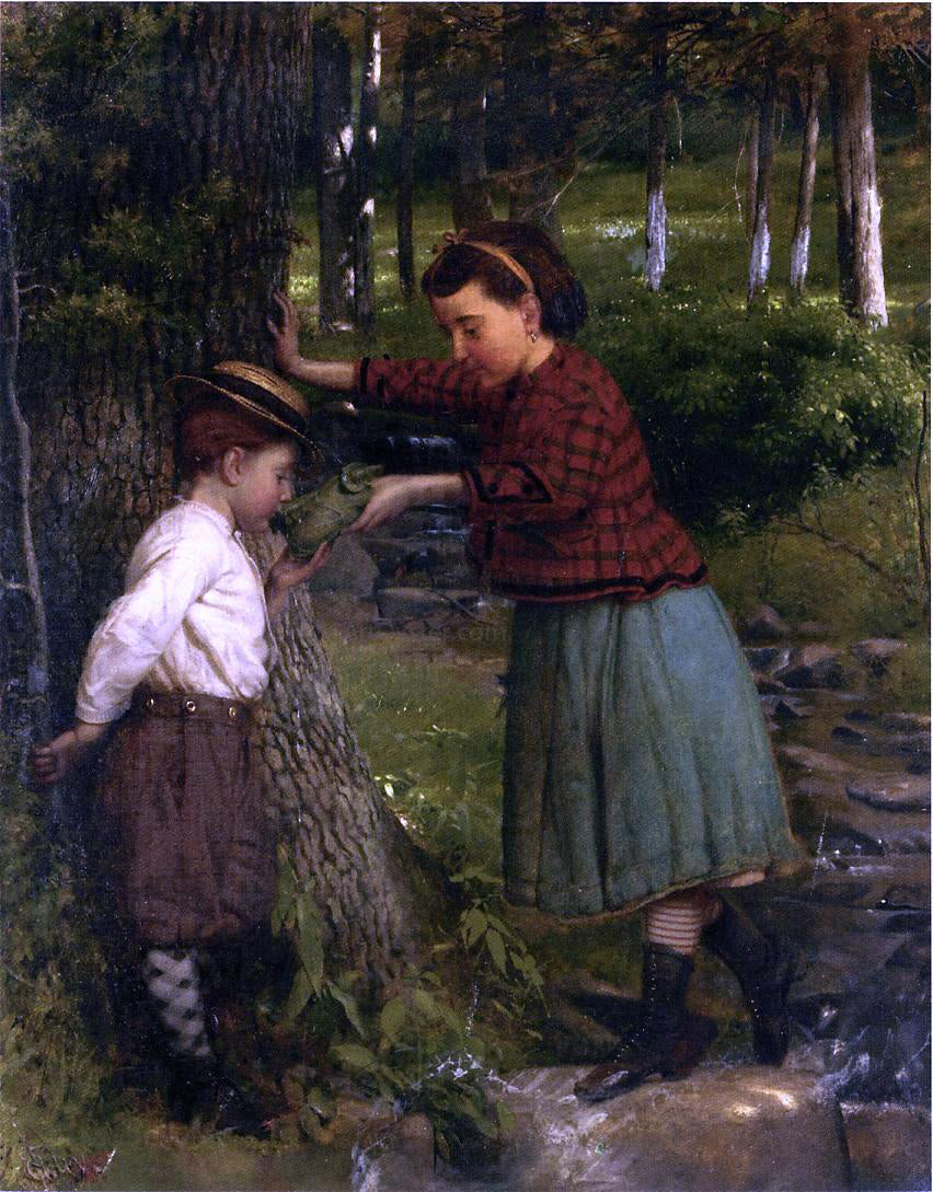 Seymour Joseph Guy At the Brook - Canvas Print