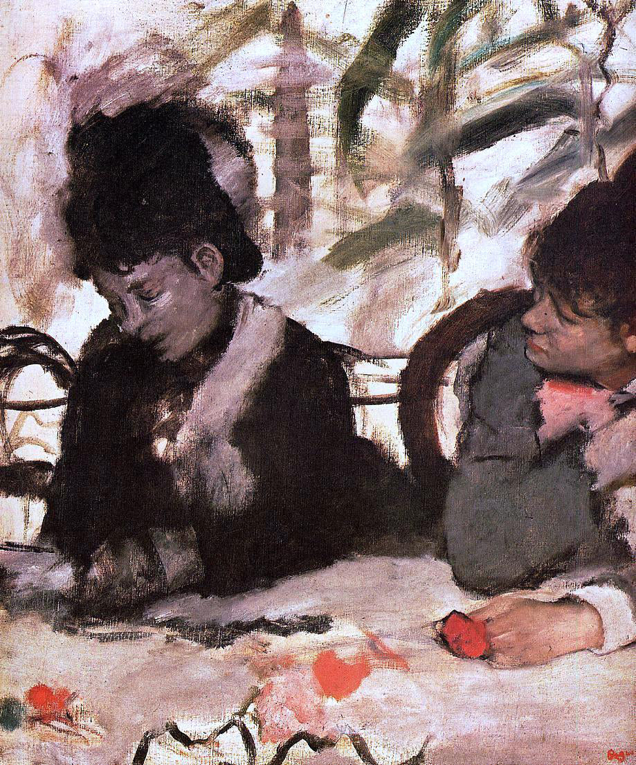 Edgar Degas At the Cafe - Canvas Print